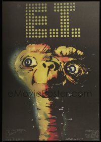7t771 E.T. THE EXTRA TERRESTRIAL signed Polish 19x27 '15 by artist Lakomski, 46/50!