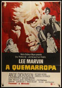 7t151 POINT BLANK Spanish '68 cool art of Lee Marvin, Angie Dickinson, John Boorman film noir!
