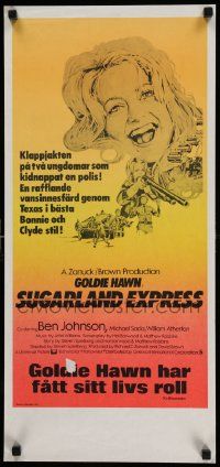 7t196 SUGARLAND EXPRESS Swedish stolpe '74 Steven Spielberg, Goldie Hawn, different art!