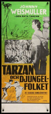 7t199 TARZAN TRIUMPHS Swedish stolpe R79 Johnny Weissmuller & sexy Frances Gifford as Zandra!