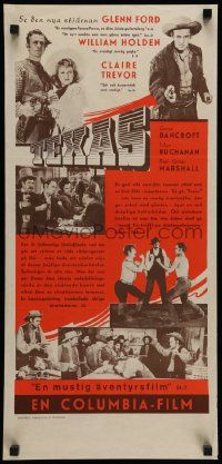7t200 TEXAS Swedish stolpe '41 William Holden, Claire Trevor, Glenn Ford, different images!