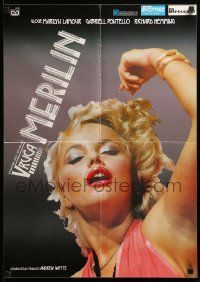 7t915 CALL GIRL Yugoslavian 19x27 '83 sexy Olinka Hardiman as Marilyn Monroe look-alike!