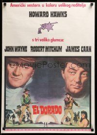 7t925 EL DORADO Yugoslavian 20x27 '66 John Wayne, Robert Mitchum, Howard Hawks, different!