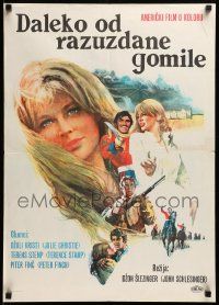 7t926 FAR FROM THE MADDING CROWD Yugoslavian 20x28 '68 Julie Christie, Terence Stamp, Finch!