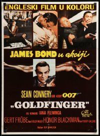 7t940 GOLDFINGER Yugoslavian 20x27 R70s images of Sean Connery as James Bond 007, Blackman, Eaton!