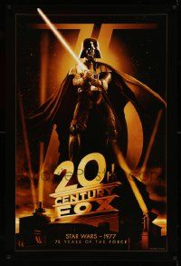7w368 20TH CENTURY FOX 75TH ANNIVERSARY 27x40 commercial poster '10 Darth Vader, Star Wars!