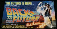 7w322 BACK TO THE FUTURE 18x36 video poster '85 art of Michael J. Fox & Delorean by Drew Struzan!