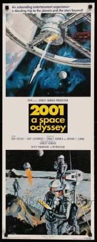 7w367 2001: A SPACE ODYSSEY 14x36 commercial poster '95 Kubrick, Bob McCall artwork!