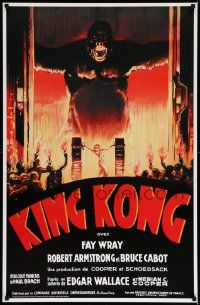 7w409 KING KONG 26x40 commercial poster '99 art of giant ape & sexy Fay Wray as sacrifice by Coudon!