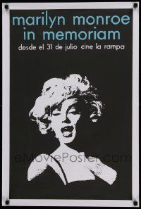 7w143 MARILYN MONROE IN MEMORIAM Cuban '90s Marilyn Monroe film festival, great art by Rene Azcuy!