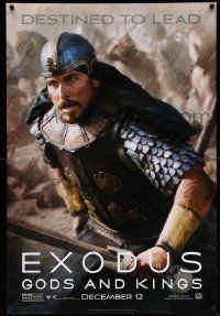 7w648 EXODUS: GODS & KINGS style E teaser DS 1sh '14 close-up of Christian Bale as Moses!