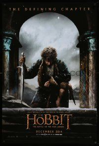 7w709 HOBBIT: THE BATTLE OF THE FIVE ARMIES teaser DS 1sh '14 Martin Freeman as Bilbo Baggins!