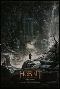 7w710 HOBBIT: THE DESOLATION OF SMAUG teaser DS 1sh '13 cool image of Bilbo outside Erebor!