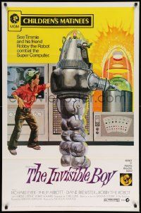 7w740 INVISIBLE BOY 1sh R73 Richard Eyer, Robby the Robot, Solie art, better image than original!