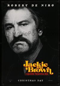 7w748 JACKIE BROWN teaser 1sh '97 Quentin Tarantino, close-up of Robert De Niro!