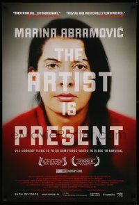 7w804 MARINA ABRAMOVIC: THE ARTIST IS PRESENT DS 1sh '12 cool portrait image!