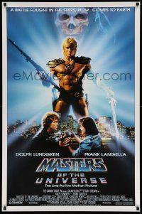 7w810 MASTERS OF THE UNIVERSE 1sh '87 great photo image of Dolph Lundgren as He-Man!