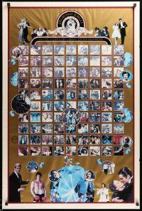 7w815 MGM DIAMOND JUBILEE 1sh '83 images of all the Metro-Goldwyn-Mayer greats on gold background!