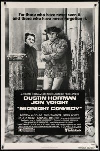 7w816 MIDNIGHT COWBOY 1sh R80 Dustin Hoffman, Jon Voight, John Schlesinger classic!
