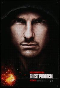 7w818 MISSION: IMPOSSIBLE GHOST PROTOCOL teaser DS 1sh '11 cool intense image of Tom Cruise!