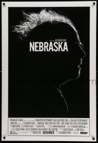 7w828 NEBRASKA advance DS 1sh '13 cool high contrast profile image of Bruce Dern!