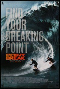 7w861 POINT BREAK advance DS 1sh '15 Luke Bracey and Edgar Ramirez surfing massive wave!