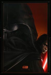 7w886 REVENGE OF THE SITH style A teaser DS 1sh '05 Star Wars Episode III, image of Darth Vader!