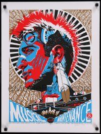 7w005 ART OF MUSICAL MAINTENANCE signed 18x24 music poster '11 by artist Tyler Stout, 43/200!