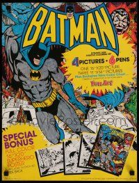 7w066 BATMAN 16x21 advertising poster '78 great comic book artwork!