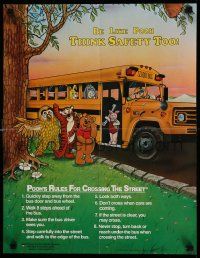 7w165 BE LIKE POOH THINK SAFETY TOO 17x22 special '86 Pooh's rules for crossing the street!
