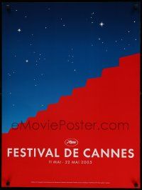 7w129 CANNES FILM FESTIVAL 2005 24x32 French film festival poster '05 cool art of stars & stairs!