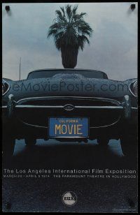 7w137 FILMEX '74 18x28 film festival poster '74 Los Angeles Film Festival, Jaguar XK-E close up!