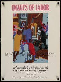 7w054 IMAGES OF LABOR 18x24 art print '94 artwork by Jacob Lawrence!