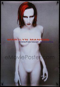 7w113 MARILYN MANSON 25x36 music poster '98 creepy promotion for Mechanical Animals!