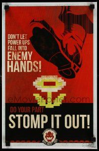 7w021 MARIO WWII PROPAGANDA signed 11x17 special '10s by Fernando Reza, stomp it out, 60/100!