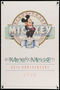 7w214 MICKEY MOUSE 60TH ANNIVERSARY 24x36 special '88 Disney, Mickey Mouse in tuxedo!