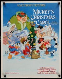 7w215 MICKEY'S CHRISTMAS CAROL 18x23 special '83 Disney, Mickey Mouse, Scrooge McDuck, Goofy!