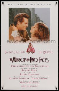 7w115 MIRROR HAS TWO FACES 23x36 music poster '96 romantic Barbra Streisand & Jeff Bridges!