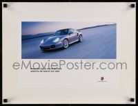 7w074 PORSCHE 15x21 advertising poster '00 keep the logical side of your brain pinned!