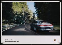 7w078 PORSCHE 22x30 advertising poster '10s great image of the 911 Carrera 4S!