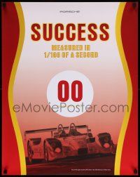 7w077 PORSCHE 22x28 advertising poster '06 success is measured in 1/100 of a second!