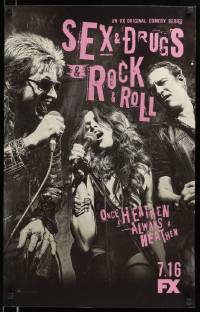 7w306 SEX & DRUGS & ROCK & ROLL tv poster '15 great image of top cast!