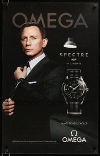 7w083 SPECTRE 21x33 advertising poster '15 Daniel Craig as James Bond 007 in tuxedo, Omega tie-in