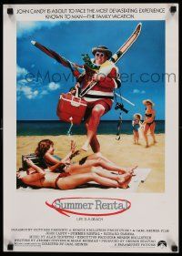 7w494 SUMMER RENTAL mini poster '85 Carl Reiner, wacky John Candy takes the family on vacation