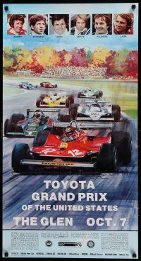 7w266 TOYOTA GRAND PRIX OF THE UNITED STATES 20x37 special '79 Michael Turner art!