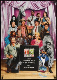 7w314 TV LAND tv poster '90s cool image of many different television characters!