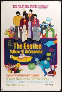 7w470 YELLOW SUBMARINE REPRO 27x40 special '80s Beatles John, Paul, Ringo & George!