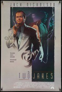 7w968 TWO JAKES 1sh '90 cool full-length art of smoking Jack Nicholson by Rodriguez!