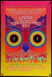 7w973 UNDER THE ELECTRIC SKY DS 1sh '14 cool wild psychedelic art image of owl!