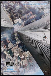 7w980 WALK teaser DS 1sh '15 Zemeckis, Joseph-Gordon Levitt, Kingsley, vertigo-inducing image!